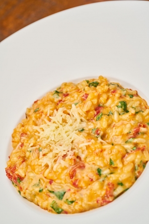 Risoto de Rúcula com Tomate Seco